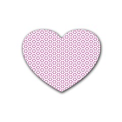 Cute Pretty Elegant Pattern Rubber Coaster (heart)  by GardenOfOphir