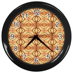 Faux Animal Print Pattern Wall Clocks (Black) Front