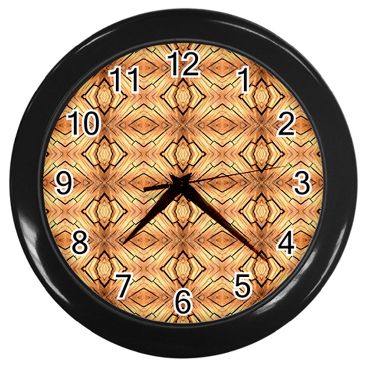 Faux Animal Print Pattern Wall Clocks (Black)