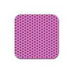 Cute Pretty Elegant Pattern Rubber Square Coaster (4 pack)  Front