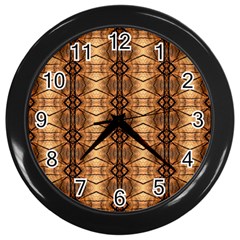 Faux Animal Print Pattern Wall Clocks (black) by GardenOfOphir