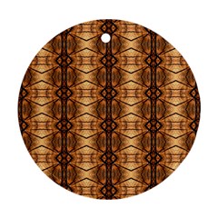 Faux Animal Print Pattern Round Ornament (two Sides)  by GardenOfOphir