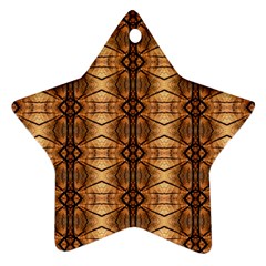 Faux Animal Print Pattern Star Ornament (two Sides)  by GardenOfOphir