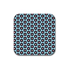 Cute Pretty Elegant Pattern Rubber Coaster (square)  by GardenOfOphir