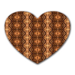 Faux Animal Print Pattern Heart Mousepads by GardenOfOphir