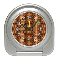 Faux Animal Print Pattern Travel Alarm Clocks by GardenOfOphir