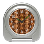 Faux Animal Print Pattern Travel Alarm Clocks Front