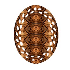 Faux Animal Print Pattern Ornament (oval Filigree) 