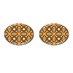 Faux Animal Print Pattern Cufflinks (oval)