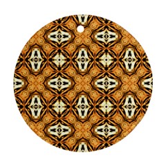 Faux Animal Print Pattern Round Ornament (two Sides) 