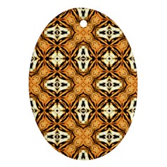 Faux Animal Print Pattern Oval Ornament (two Sides)