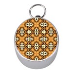 Faux Animal Print Pattern Mini Silver Compasses Front