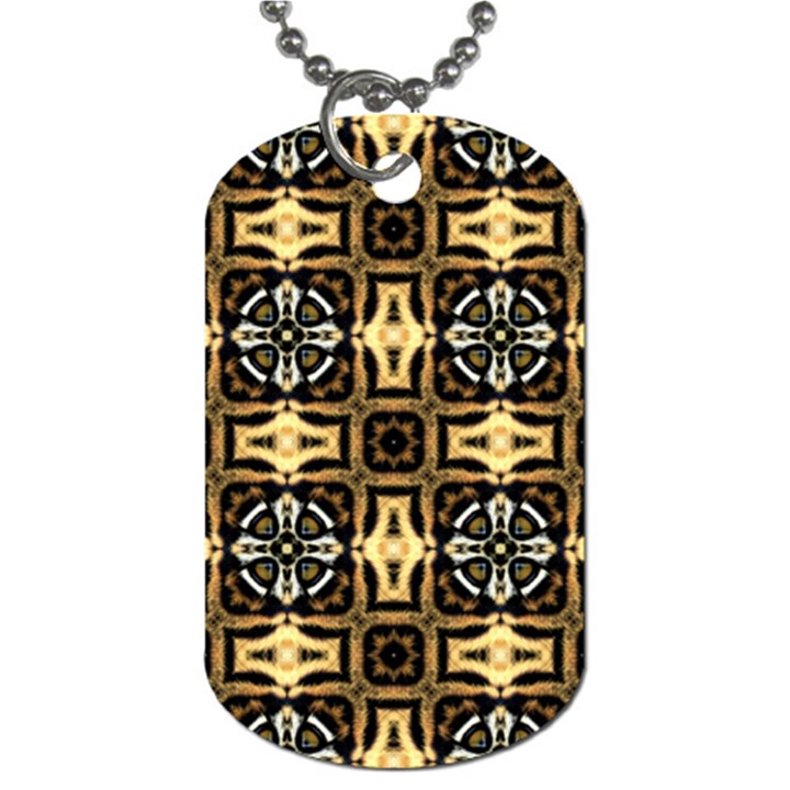 Faux Animal Print Pattern Dog Tag (One Side)