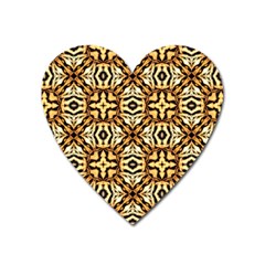 Faux Animal Print Pattern Heart Magnet by GardenOfOphir