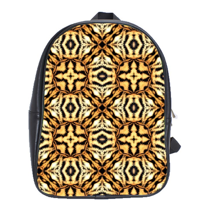 Faux Animal Print Pattern School Bags (XL) 