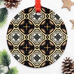 Faux Animal Print Pattern Ornament (round)  by GardenOfOphir