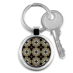 Faux Animal Print Pattern Key Chains (round) 