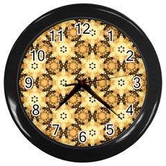 Faux Animal Print Pattern Wall Clocks (black) by GardenOfOphir