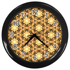 Faux Animal Print Pattern Wall Clocks (black) by GardenOfOphir