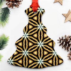 Faux Animal Print Pattern Christmas Tree Ornament (2 Sides) by GardenOfOphir