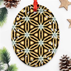 Faux Animal Print Pattern Ornament (oval Filigree) 