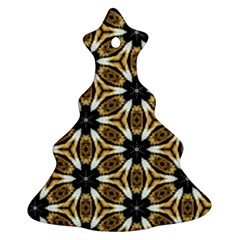 Faux Animal Print Pattern Christmas Tree Ornament (2 Sides) by GardenOfOphir