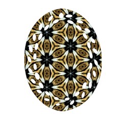 Faux Animal Print Pattern Ornament (oval Filigree) 