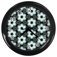 Faux Animal Print Pattern Wall Clocks (black) by GardenOfOphir