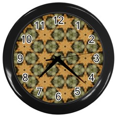 Faux Animal Print Pattern Wall Clocks (black) by GardenOfOphir