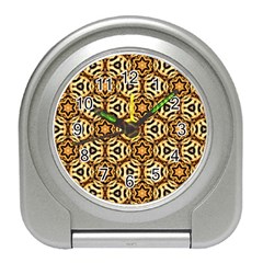 Faux Animal Print Pattern Travel Alarm Clocks by GardenOfOphir