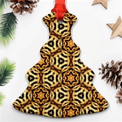 Faux Animal Print Pattern Christmas Tree Ornament (2 Sides) by GardenOfOphir