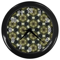 Faux Animal Print Pattern Wall Clocks (black) by GardenOfOphir