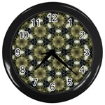 Faux Animal Print Pattern Wall Clocks (Black) Front