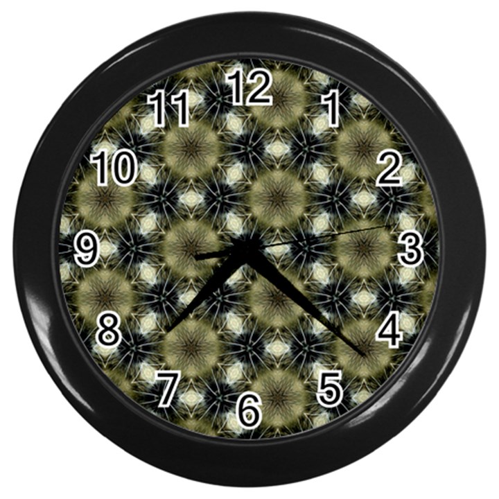 Faux Animal Print Pattern Wall Clocks (Black)