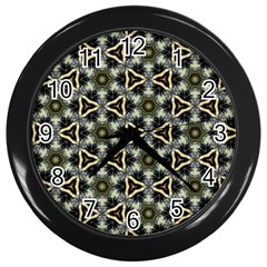 Faux Animal Print Pattern Wall Clocks (black) by GardenOfOphir