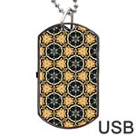 Faux Animal Print Pattern Dog Tag USB Flash (Two Sides)  Front