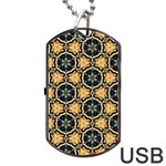 Faux Animal Print Pattern Dog Tag USB Flash (Two Sides)  Back