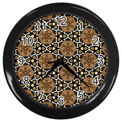 Faux Animal Print Pattern Wall Clocks (black) by GardenOfOphir