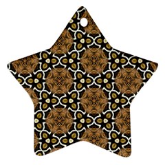 Faux Animal Print Pattern Star Ornament (two Sides)  by GardenOfOphir