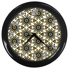 Faux Animal Print Pattern Wall Clocks (black) by GardenOfOphir