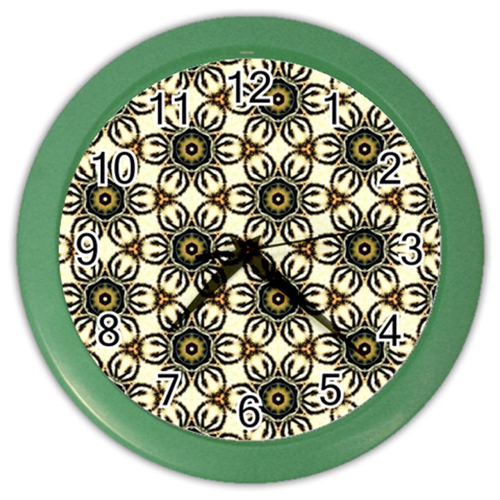 Faux Animal Print Pattern Color Wall Clocks