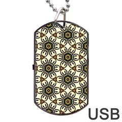 Faux Animal Print Pattern Dog Tag Usb Flash (two Sides)  by GardenOfOphir