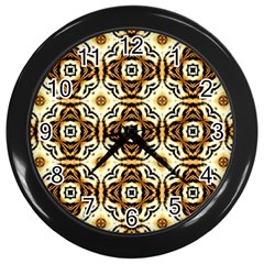 Faux Animal Print Pattern Wall Clocks (black) by GardenOfOphir