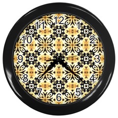 Faux Animal Print Pattern Wall Clocks (black) by GardenOfOphir