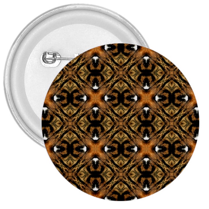 Faux Animal Print Pattern 3  Buttons