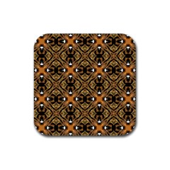 Faux Animal Print Pattern Rubber Coaster (Square) 