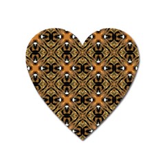 Faux Animal Print Pattern Heart Magnet