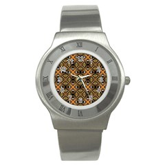 Faux Animal Print Pattern Stainless Steel Watches by GardenOfOphir