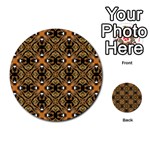 Faux Animal Print Pattern Multi-purpose Cards (Round)  Back 1