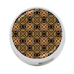 Faux Animal Print Pattern 4-Port USB Hub (One Side) Front